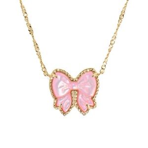 Kendra Scott Haley Bow Gold Short Pendant Necklace - NEW